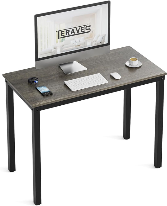 Computer Desk/Dining Table Office Desk Sturdy Writing Workstation for Home Office (39.37“, Black Oak)